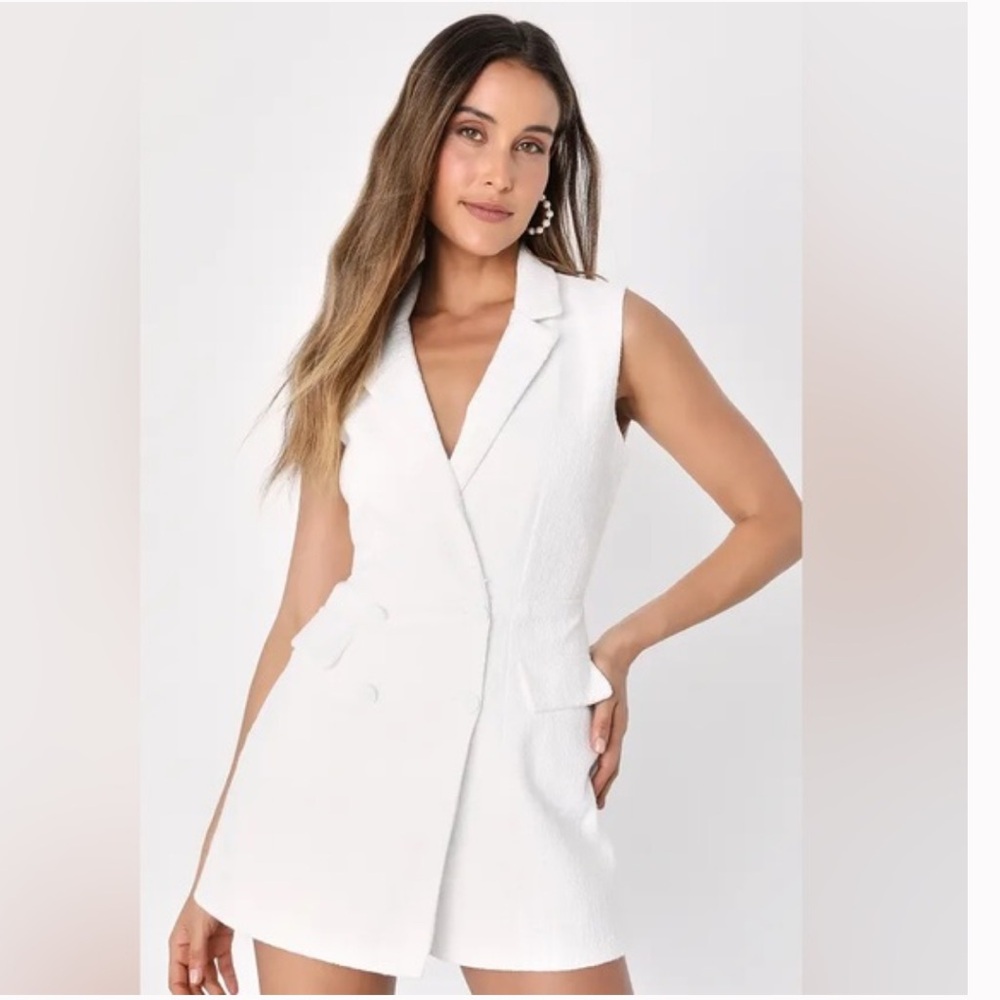 Steve Madden White Tweed Romper